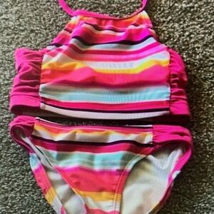 Colorful Striped Kids Swim Set